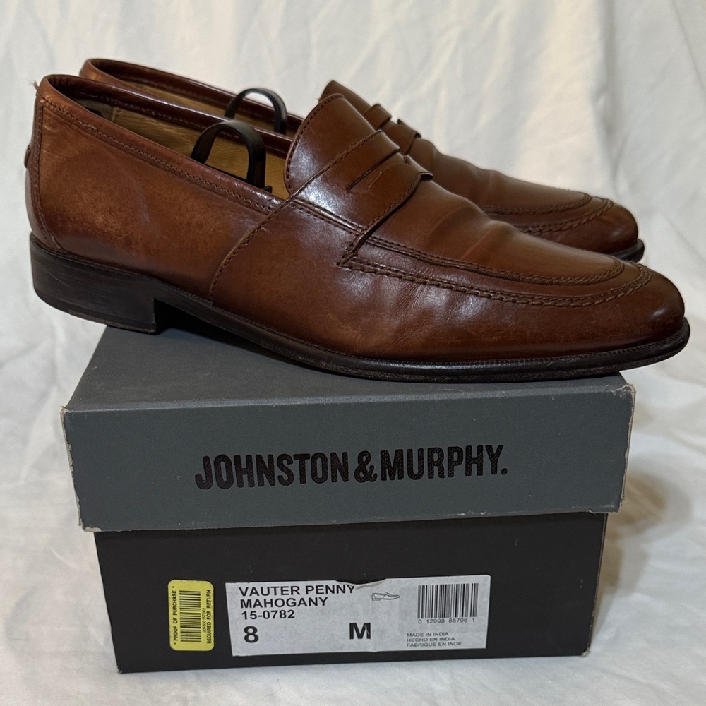 Johnston & Murphy Mahogany Loafers for Men Size 8